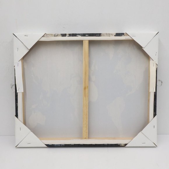 Old World Style Map on Canvas Print Glossy Finish Frameless Design 20x16in - Picture 4 of 6